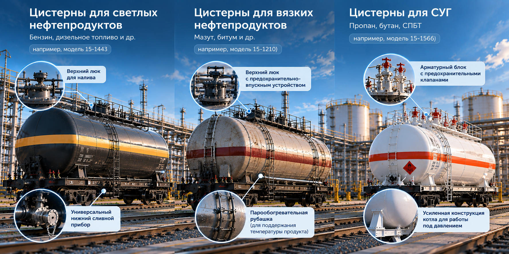 Цистерны для нефтепродуктов и СУГ